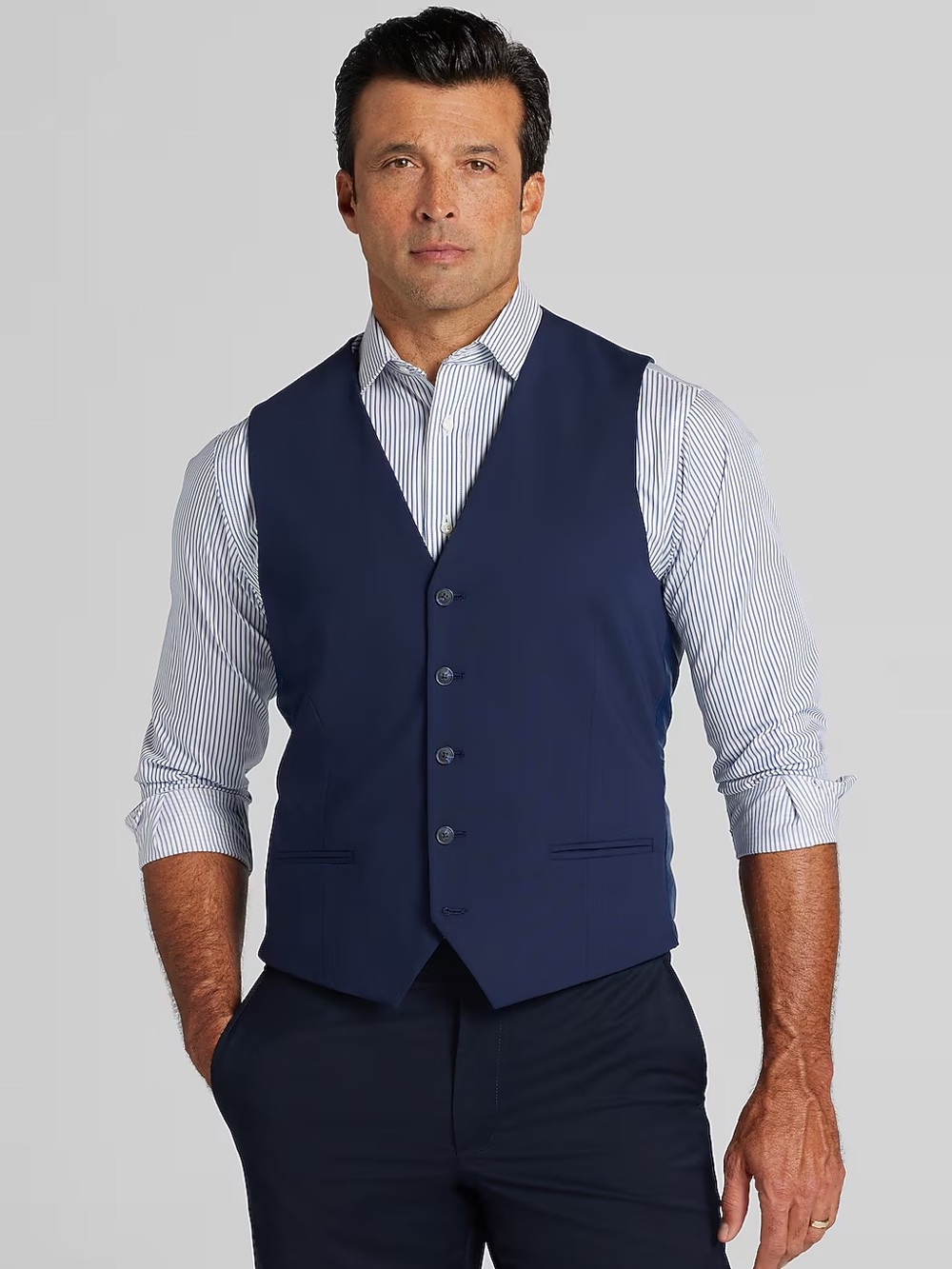 NWT Jos. A. Banks 5 Button Navy Blue Vest Mens XXL